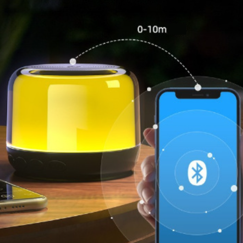 Wireless Bluetooth speaker, colorful and luminous mini desktop computer speaker, portable for outdoor use.