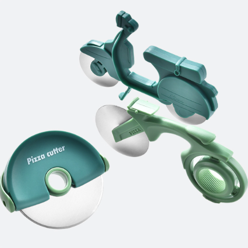 Stainless steel pizza cutter, creatively shaped pizza cutter