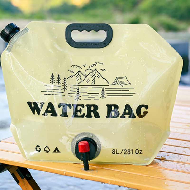 Outdoor Foldable Water Bag, Camping Portable Soft Water Container, Hiking Mountaineering Large Capacity Thickened Water Storage Bag