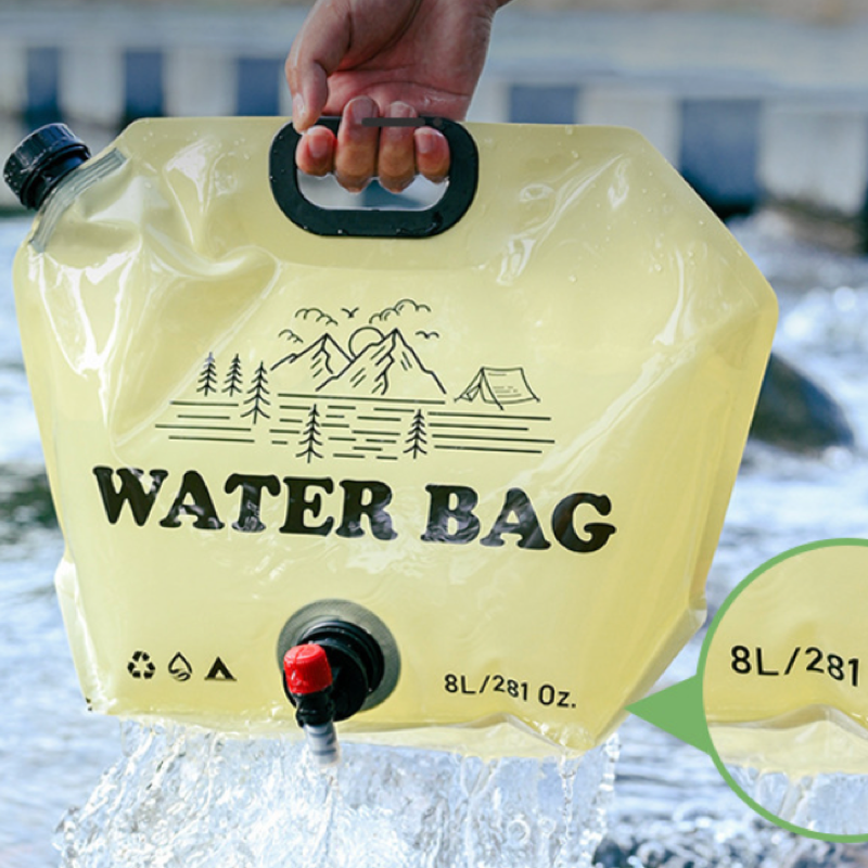Outdoor Foldable Water Bag, Camping Portable Soft Water Container, Hiking Mountaineering Large Capacity Thickened Water Storage Bag