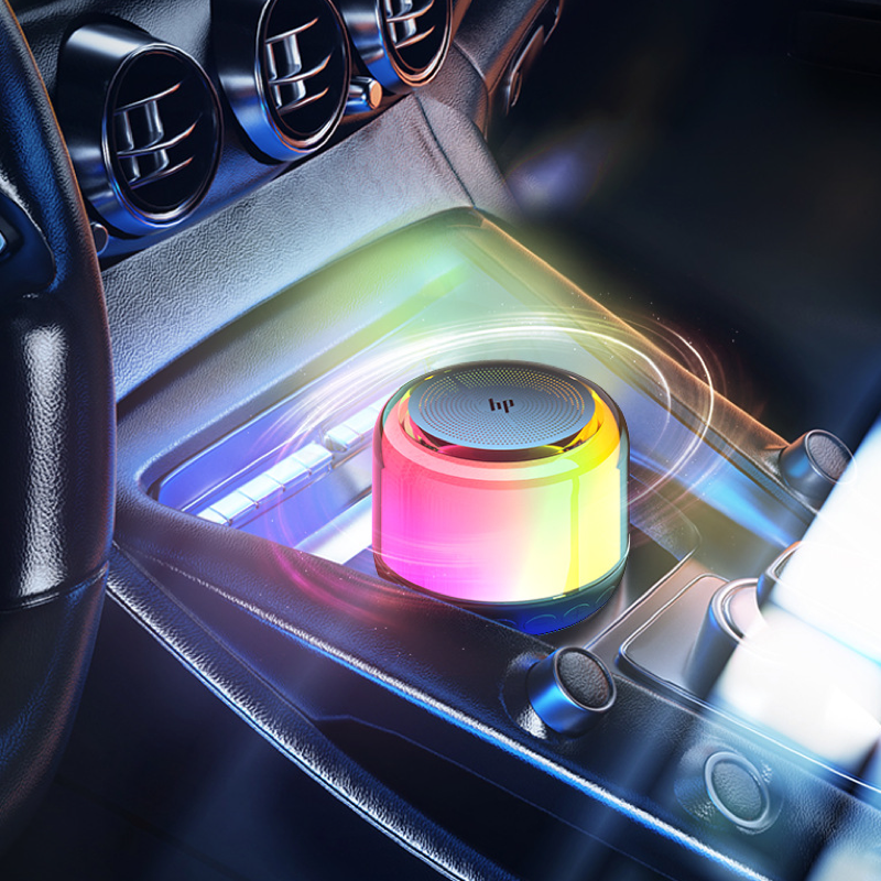 Wireless Bluetooth speaker, colorful and luminous mini desktop computer speaker, portable for outdoor use.