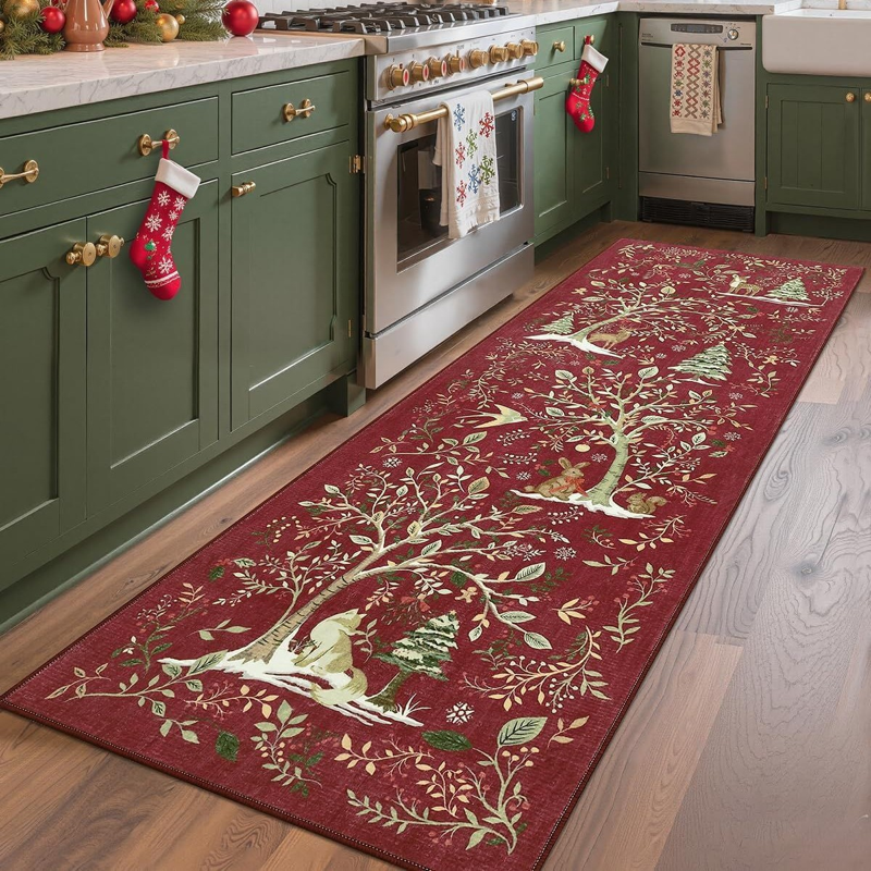 Christmas-themed rug, 60x180cm, crystal velvet surface