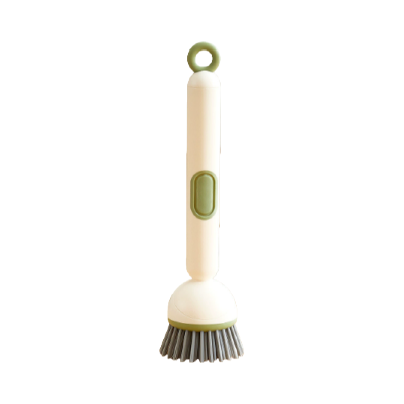 Long-handled cleaning brush, press to dispense liquid, convenient and easy to use.