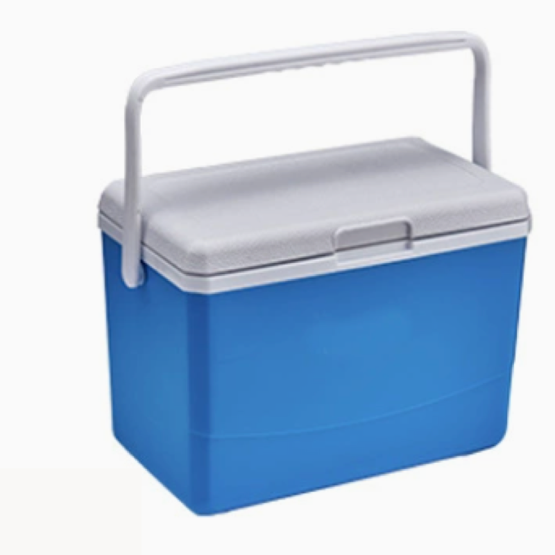 Portable insulated box for camping, fishing and vending, keeps items cold, warm and fresh for commercial use.
